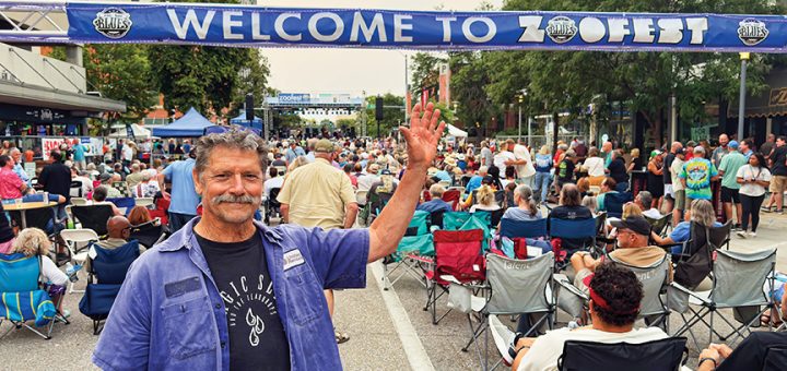 an outdoor festival on the street in Lincoln, Nebraska