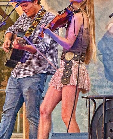 musicians on stage in Lincoln, Nebraska