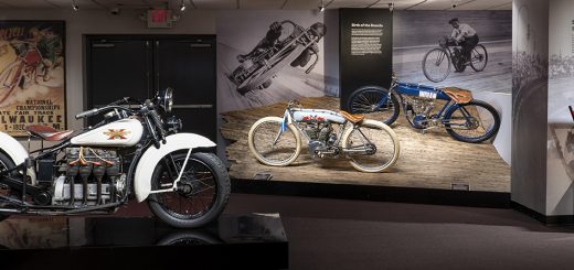 motorcycles on display