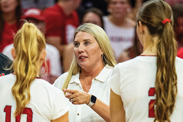the UNL women's volleyball coach