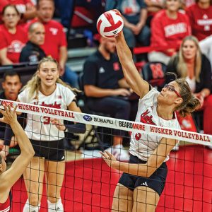 Nebraska middle blocker Rebekah Allick #5